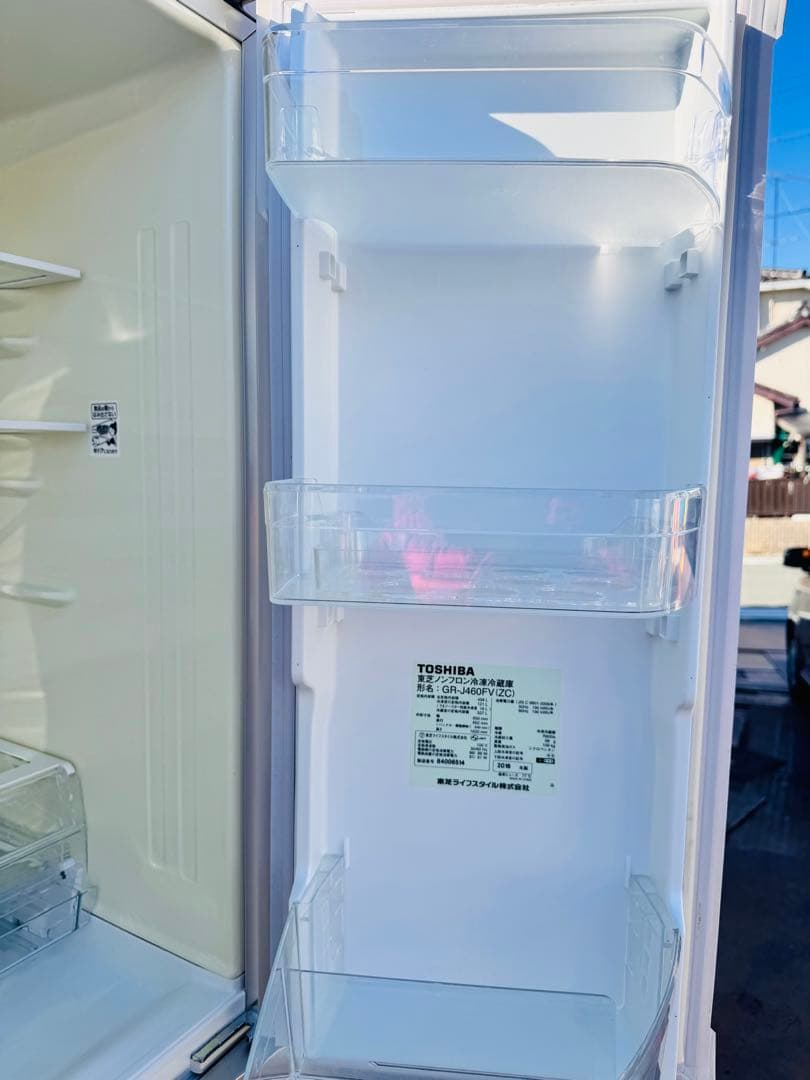 TOSHIBA 冷蔵庫 458L 4ドア フレンチドア LED 2016年製