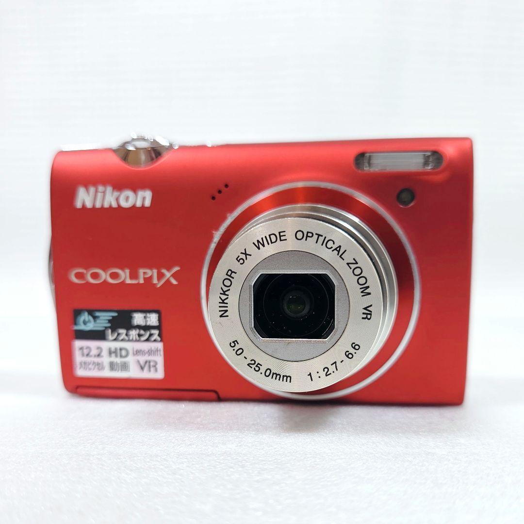【美品】Nikon ニコン デジカメ COOLPIX S5100 レッド