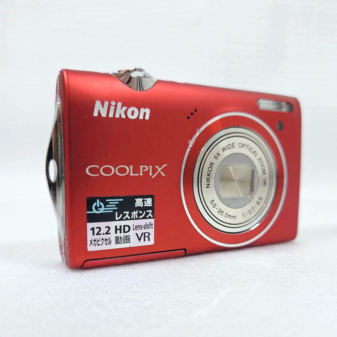 【美品】Nikon ニコン デジカメ COOLPIX S5100 レッド