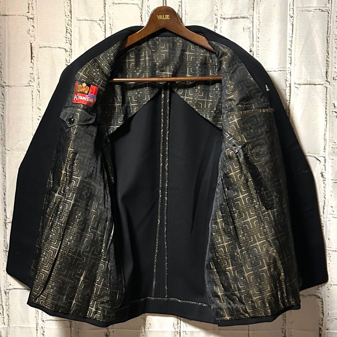 美品 ヴィンテージ セットアップ 2ピース ダブル スーツ 黒 成人式 菅田将暉