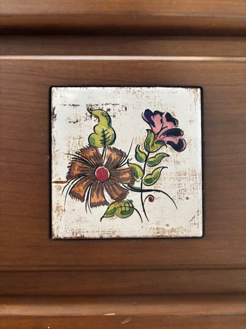 スペイン製家具・バレンシア　タイル6段チェスト　輸入品