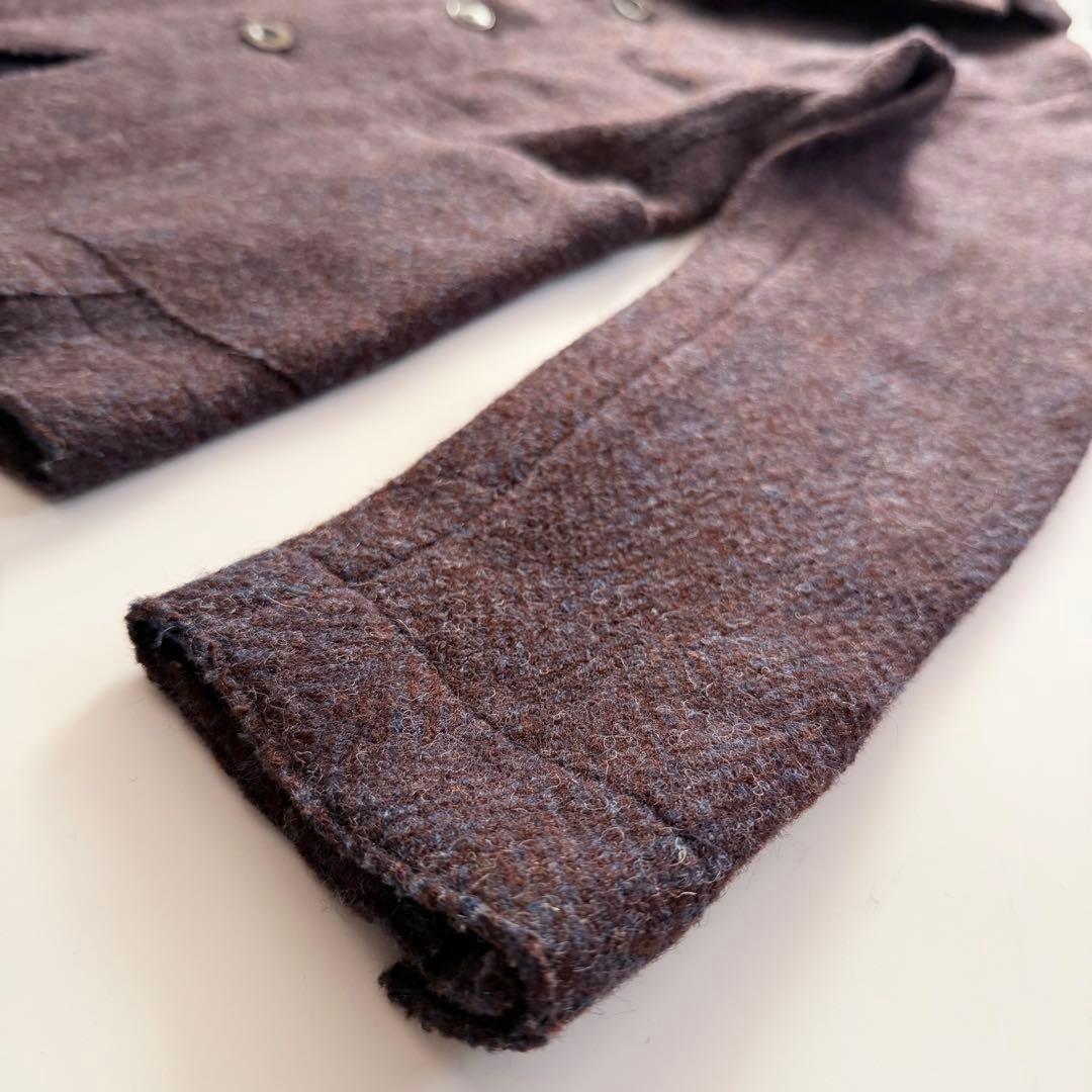 現行✨️45R シェットランドニット テーラードジャケット ヘリンボーン R刺繍