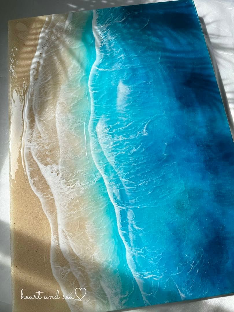レジンアート　海アート　BIGパネル　オーシャンアート　インテリアパネル
