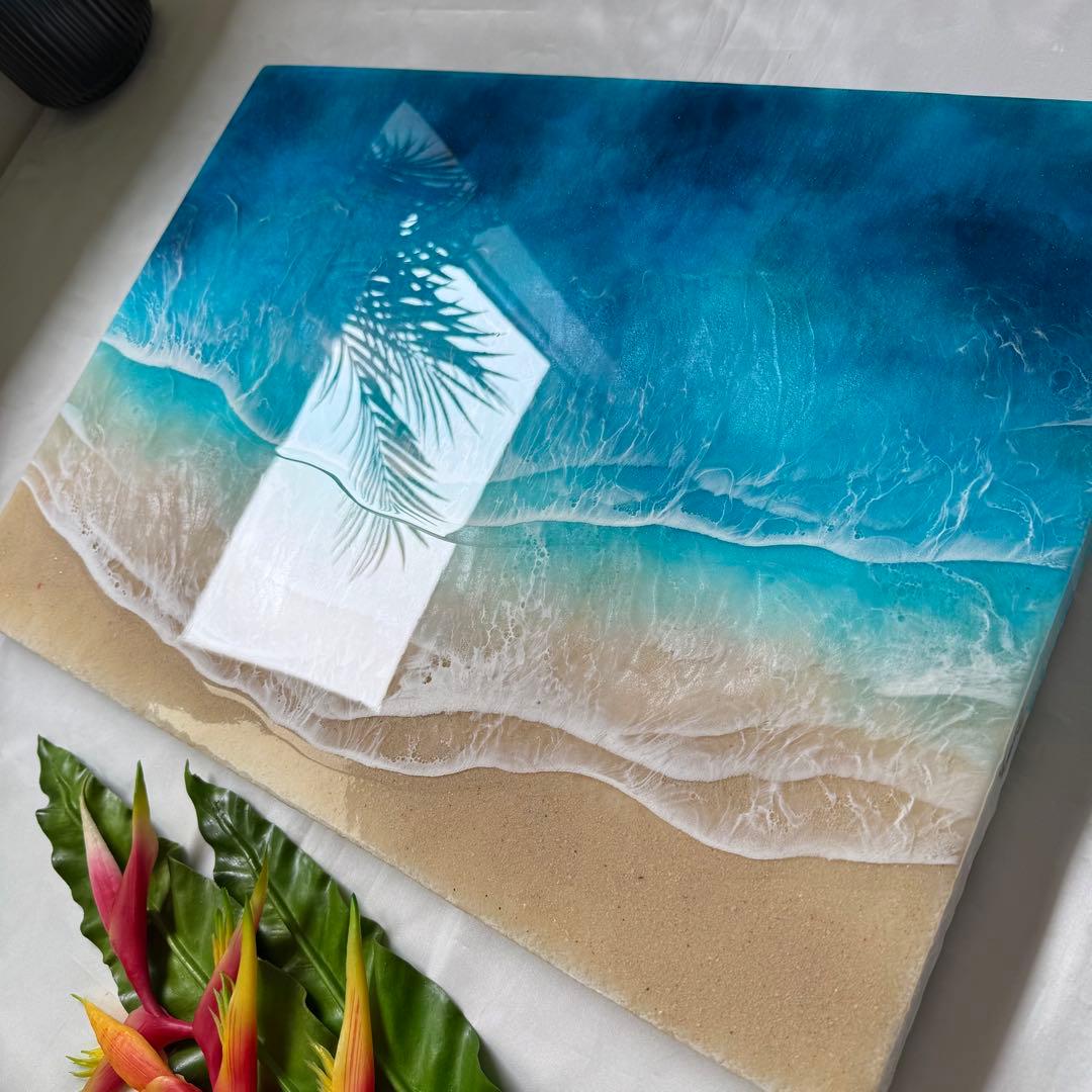 レジンアート　海アート　BIGパネル　オーシャンアート　インテリアパネル