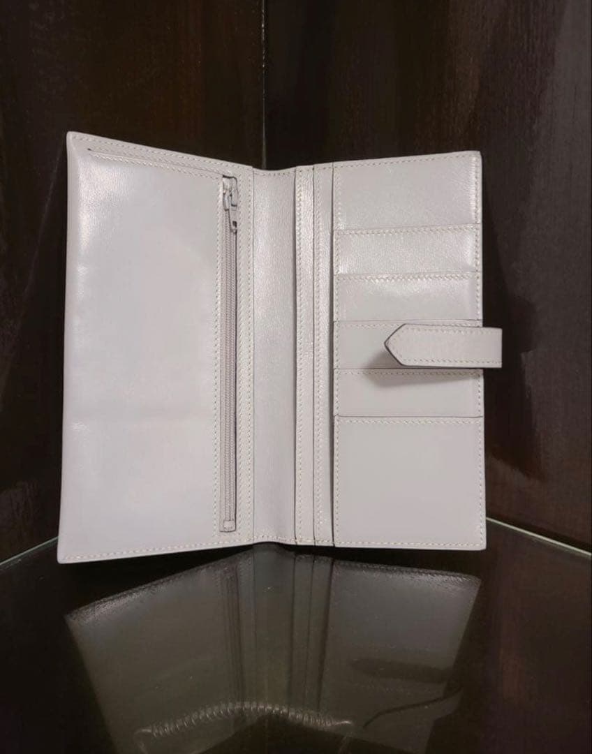HERMES エルメス ベアン クラシック ボックスカーフ 長財布