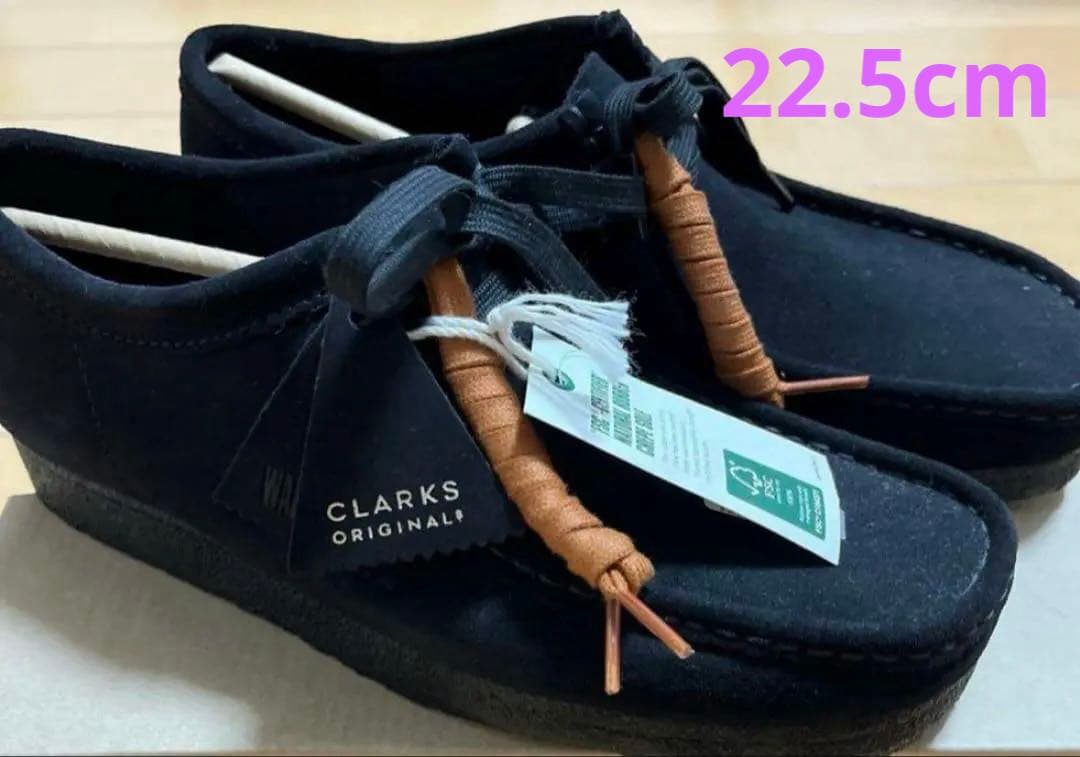 クラークスオリジナルズ ワラビー ブラック 22.5cm