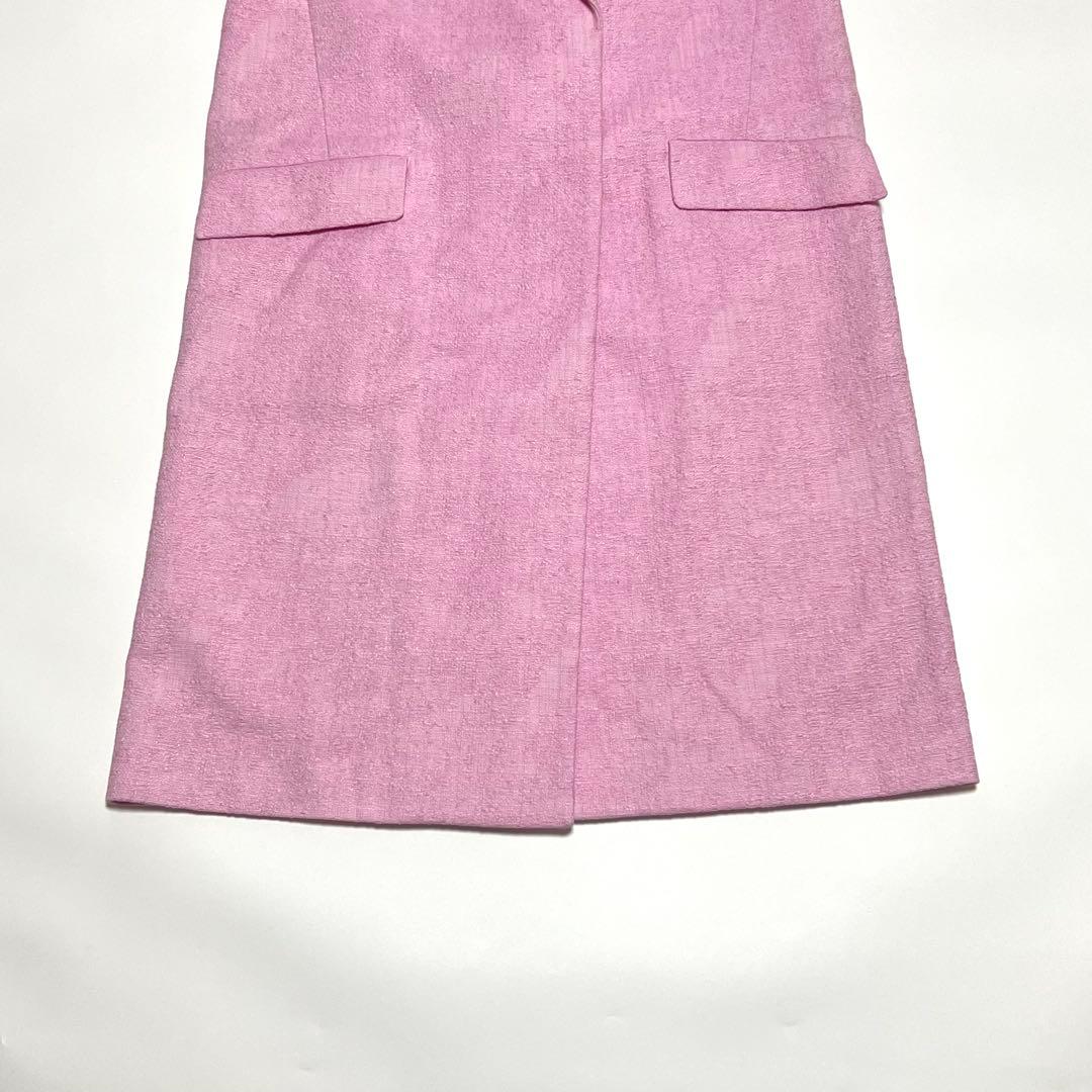 ドゥロワー　Drawer　コットンテーラードジレ　ロング　ピンク　36