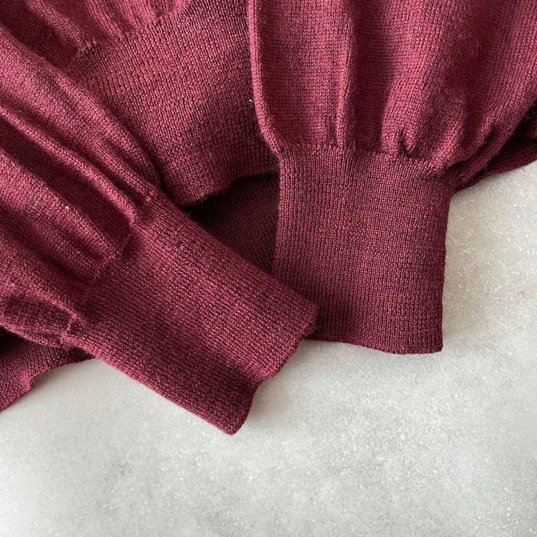 12AW Martin Margiela ニットポロシャツ ボルドー ウール 1