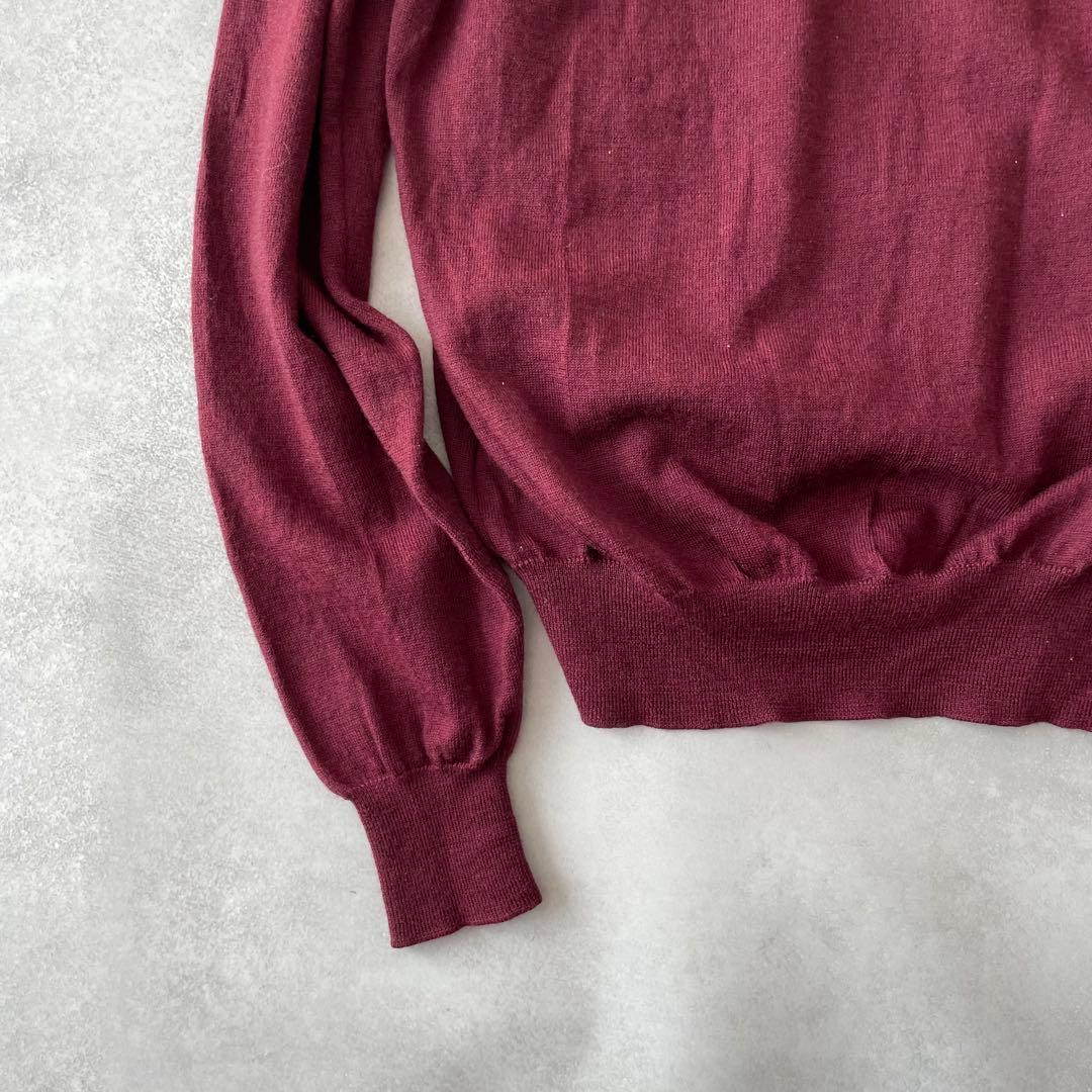 12AW Martin Margiela ニットポロシャツ ボルドー ウール 1