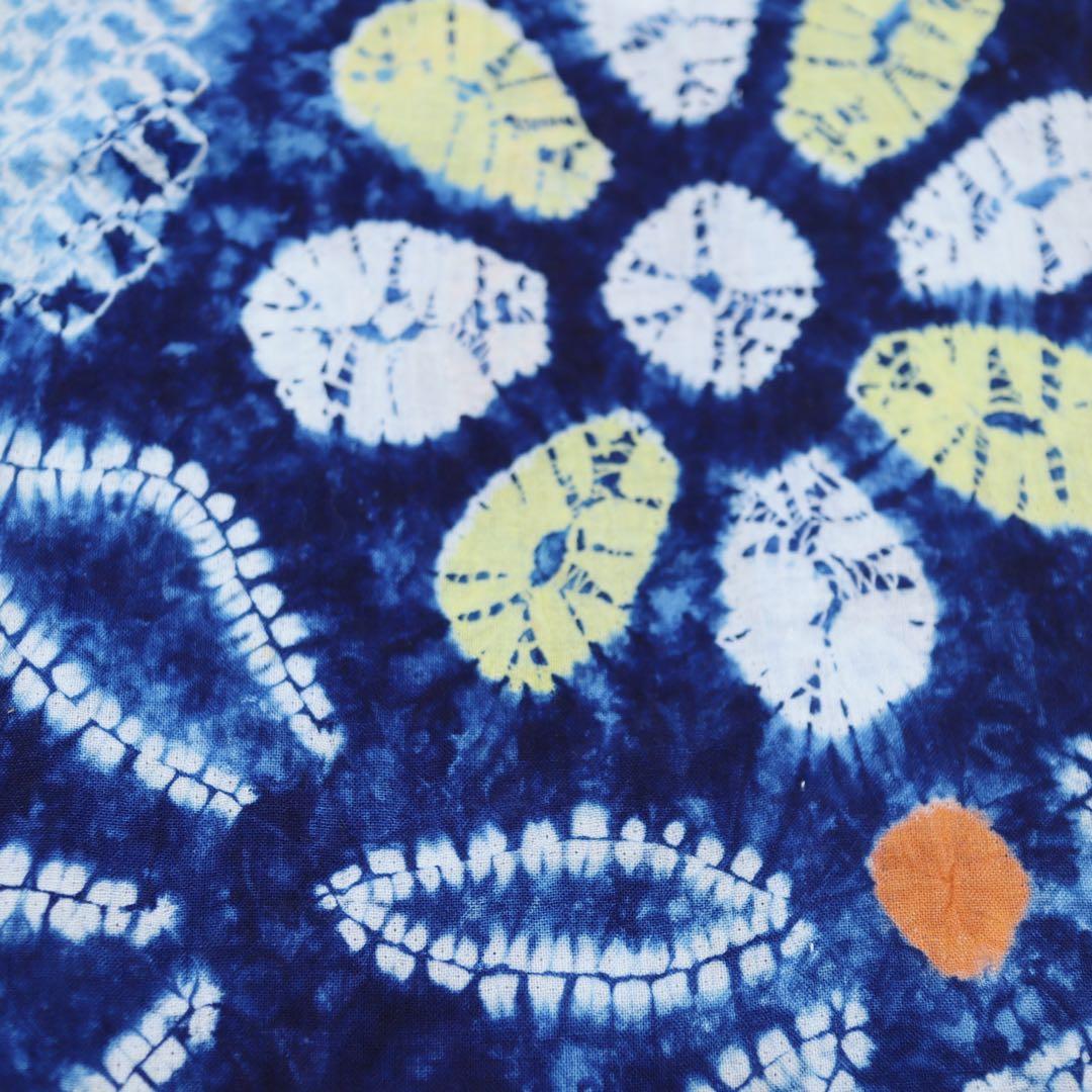 おかか【有松鳴海絞り】花模様◆木綿◆浴衣⑤