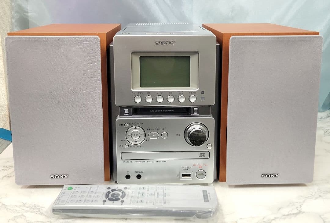 SONY MD搭載オールインワンコンポ CMT-M35WM リモコン 取説付き