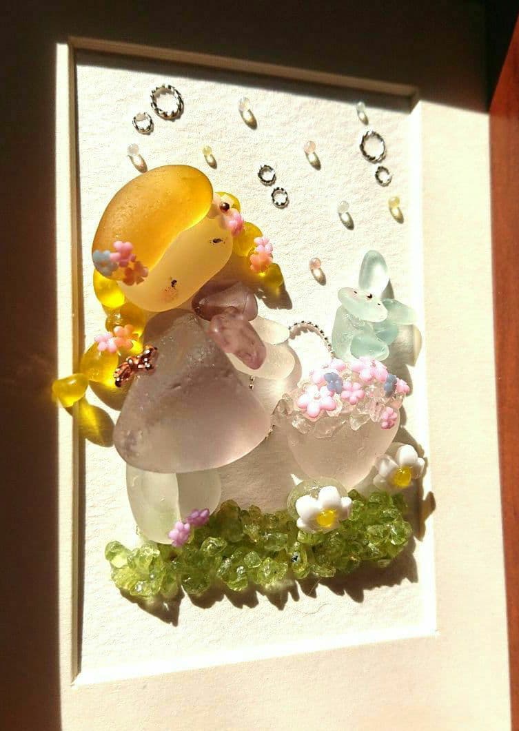 シーグラスアート ほっこりシリーズ ミニフレームセット