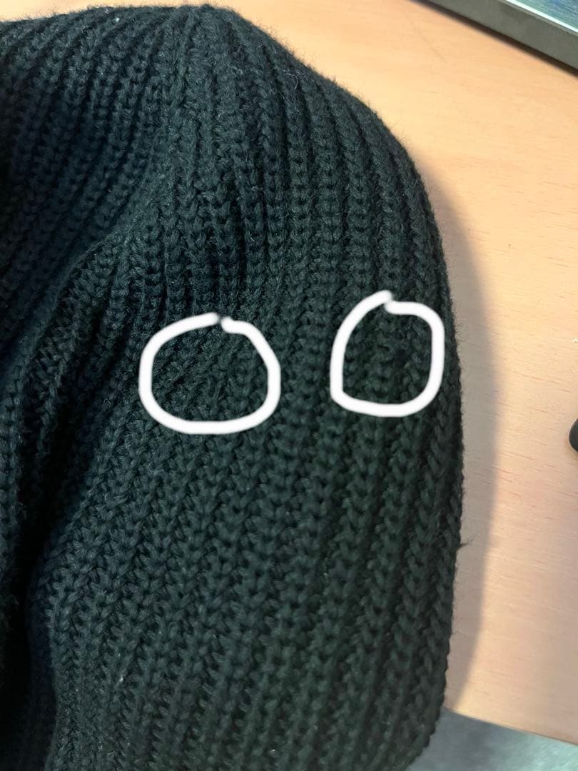 Moncler ニット帽　ブラック