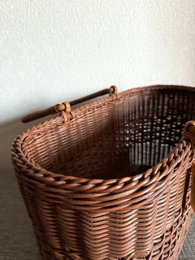 日本製 山形 籐工芸 かごバッグ 籠 バスケット