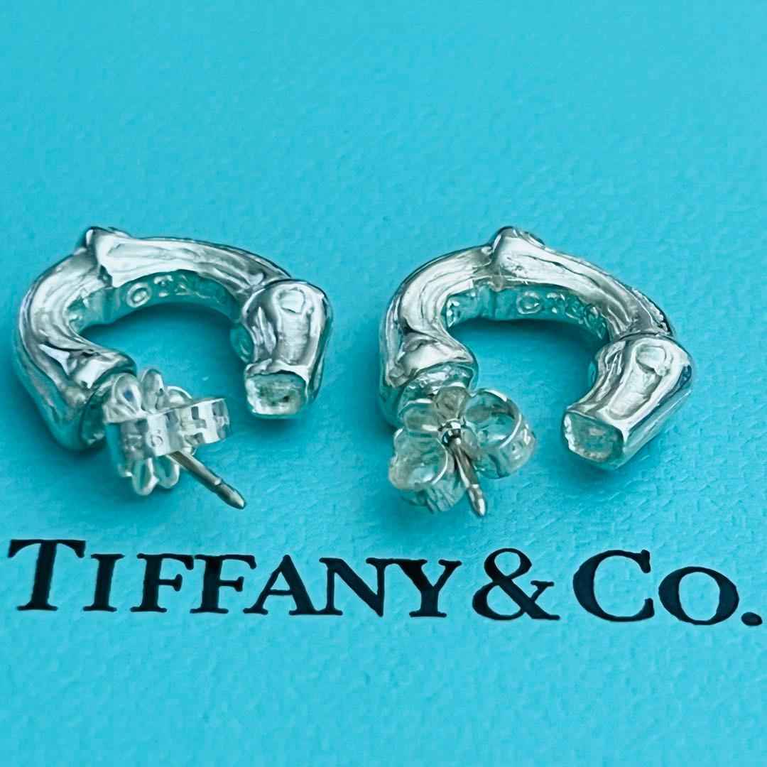 極美品　オールド　ティファニー　バンブー　ピアス　両耳　シルバー925 スモール