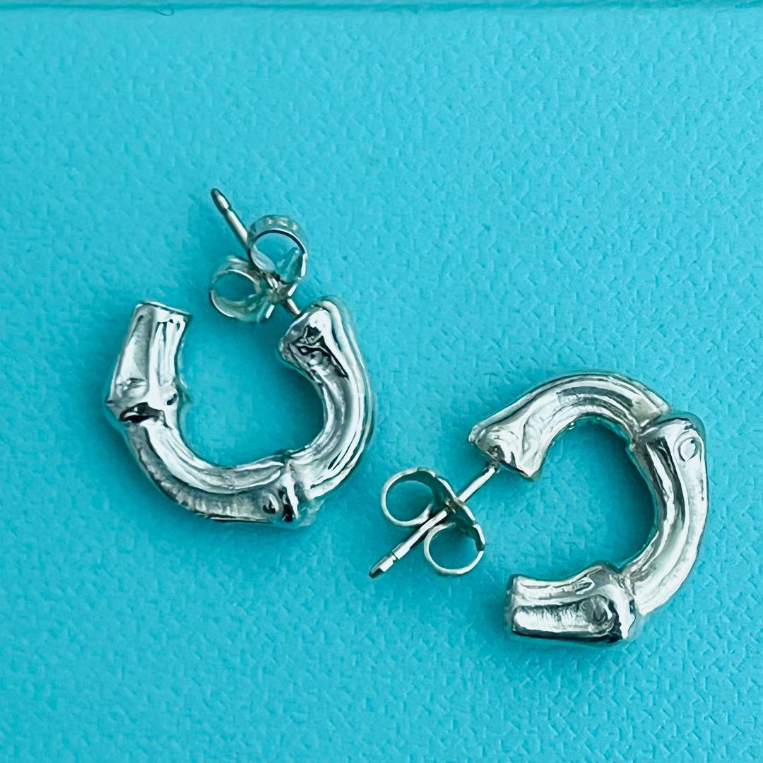 極美品　オールド　ティファニー　バンブー　ピアス　両耳　シルバー925 スモール