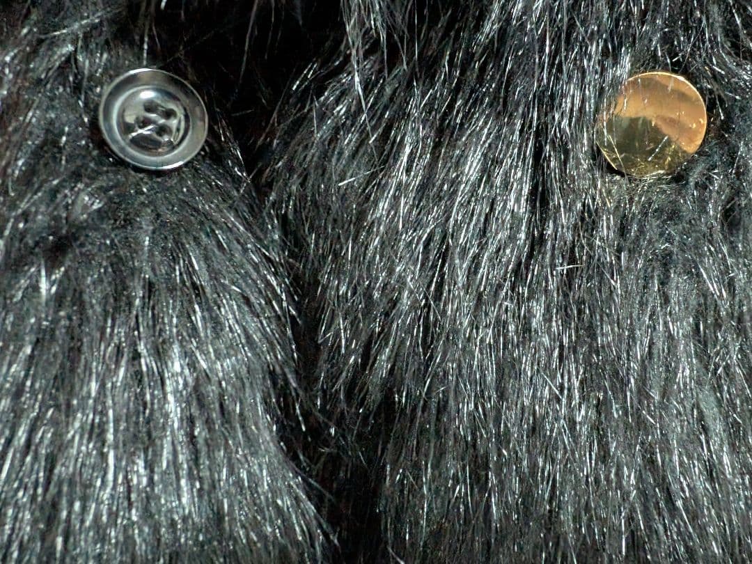 SEXY DYNAMITE QUEEN セクダイ／フェイクファーショートコート黒