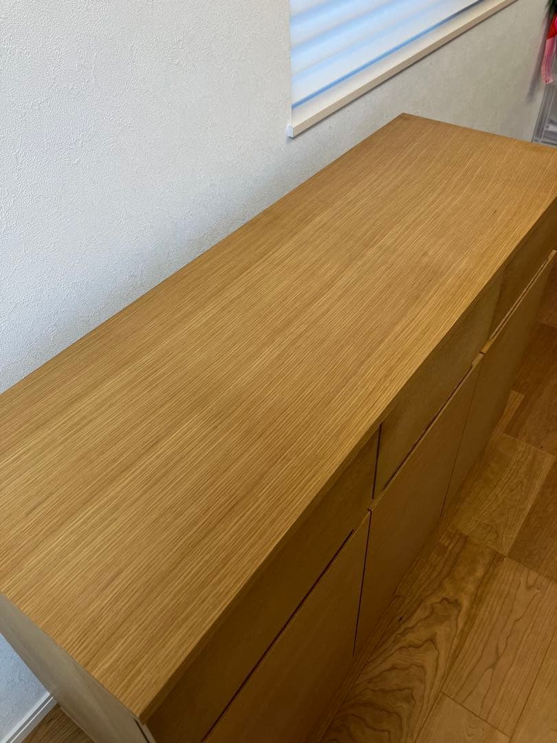 【おの】無印良品　オーク材キャビネット大 木製扉