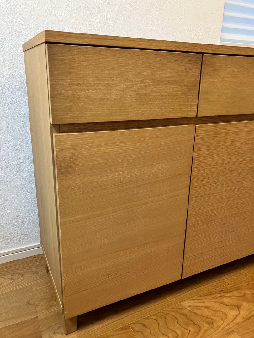 【おの】無印良品　オーク材キャビネット大 木製扉