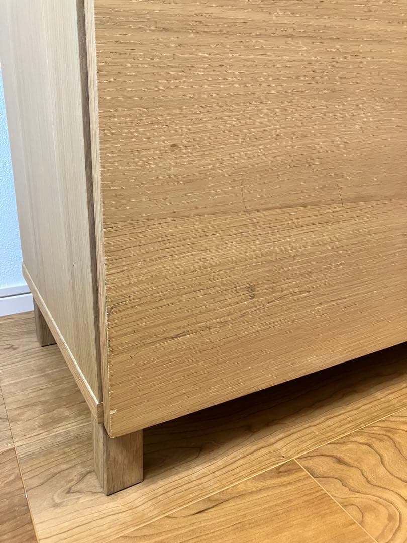 【おの】無印良品　オーク材キャビネット大 木製扉