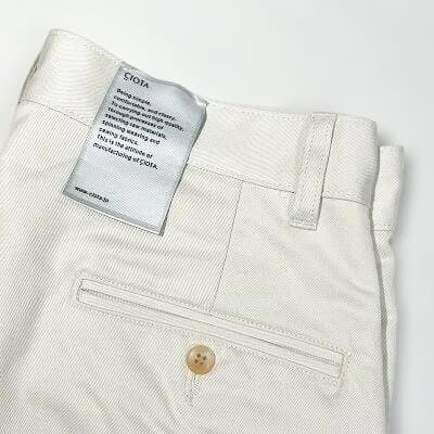 【新品未使用品】CIOTA 2Tuck Chino Cloth Pants 白
