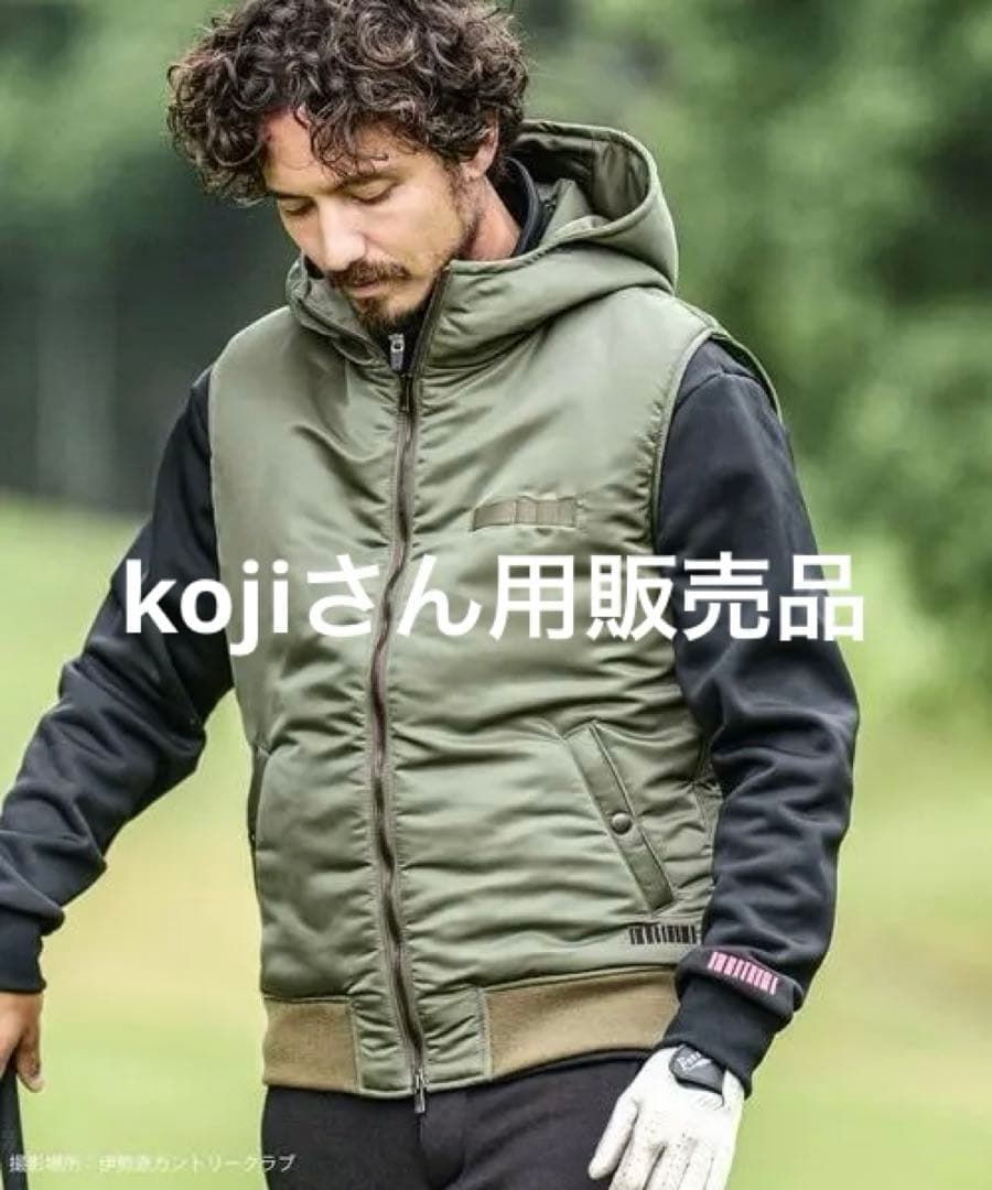 トップス folkod High Neck Hooded MA-1 Type Vest