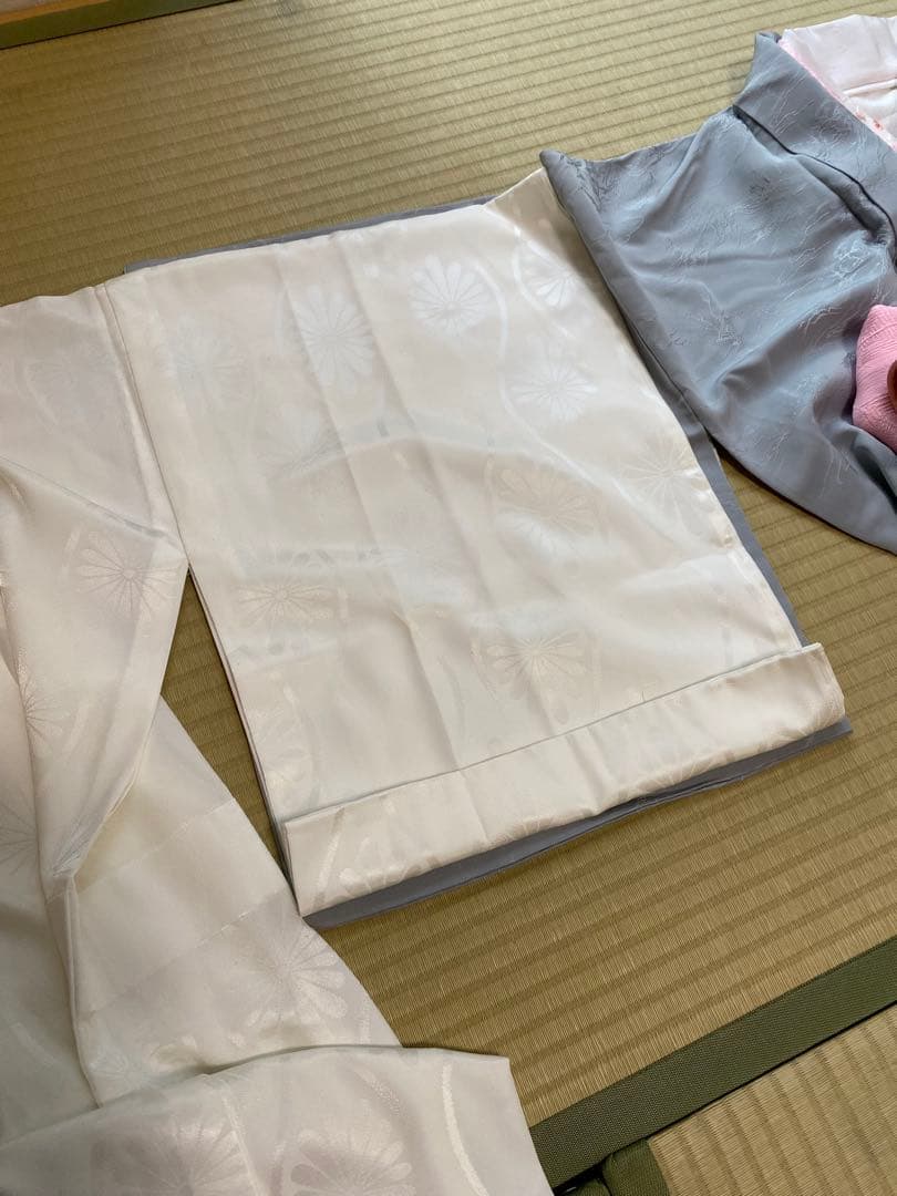 【着物5点セット】袷　色無地　水色　ママ着物　入学　卒業　お茶会