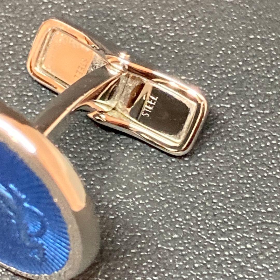 【美品】ダンヒル　カフリンクス　トゥイニーデビル　オーバルブルー　シルバー925