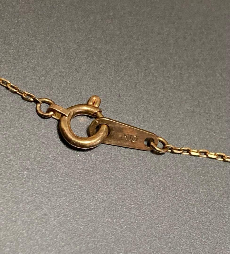 10k ダイヤモンドネックレス　三日月