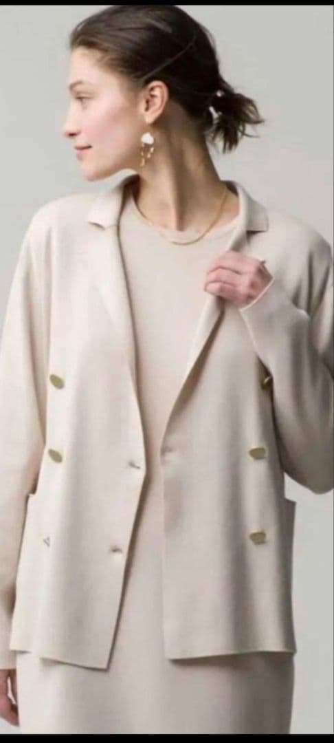 ebure ダブルブレストニットジャケット