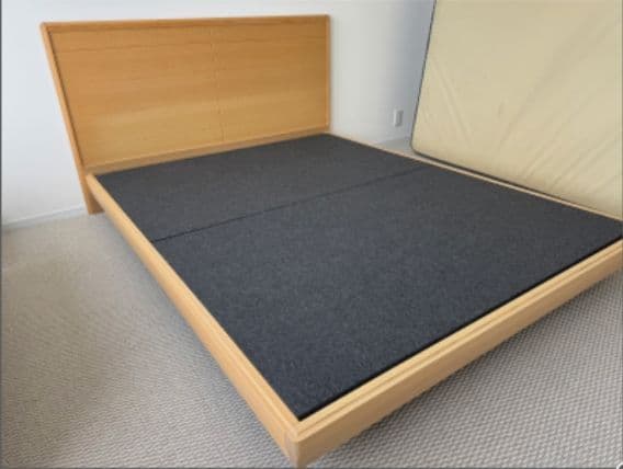 TEMPUR【11月19日まで✨】高級木製ベッドフレーム クイーン　ダブルワイド