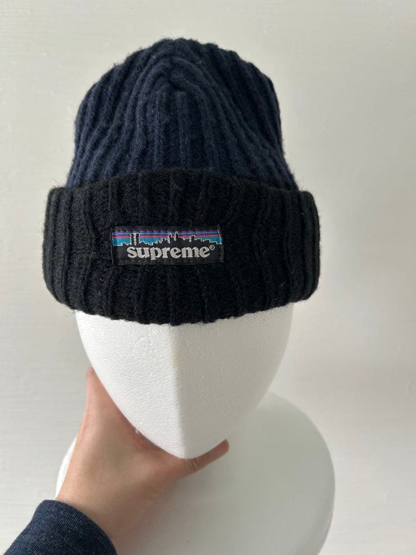 supreme つば付 ニット帽　ビーニー　パタロゴ　patagonia 90s