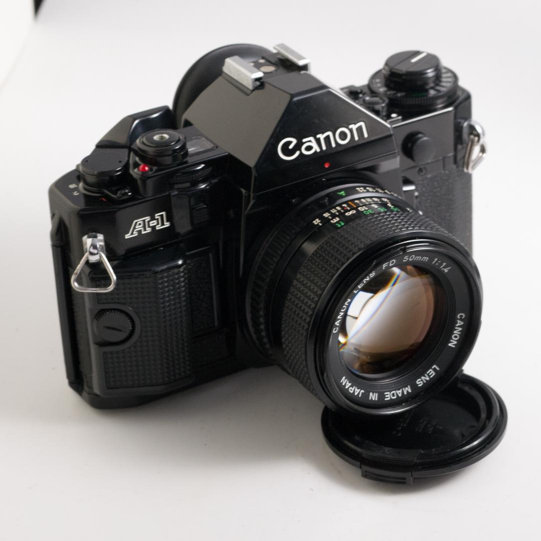 動作確認済 撮影確認済 キヤノン A-1 nFD50mm f1.4付