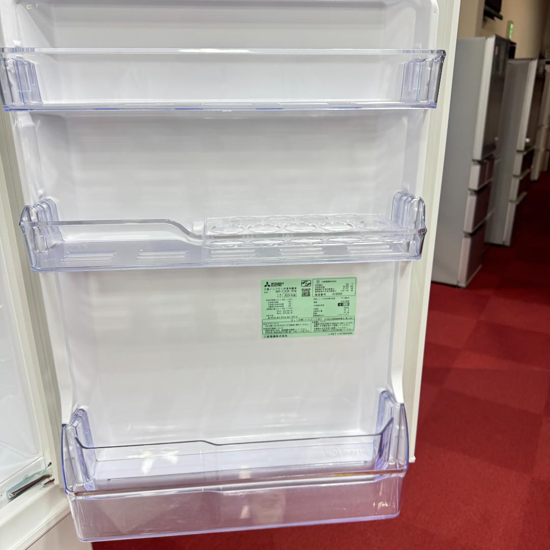 東京23区送料無料　超美品三菱3ドア冷蔵庫　2024年製330L　洗浄/除菌済み