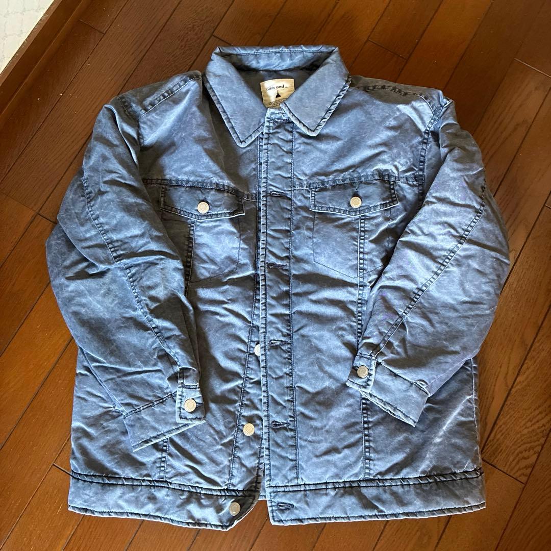 niko and... デニム風 ストーンウォッシュGジャン ブルー