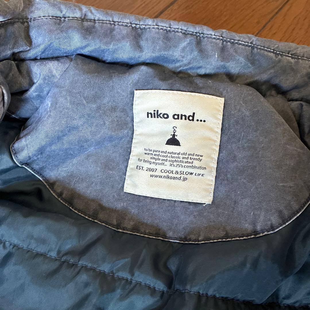 niko and... デニム風 ストーンウォッシュGジャン ブルー