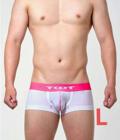 【新品/完売人気モデルTOOT】ネオンバンドホワイト　ナノボクサー　L