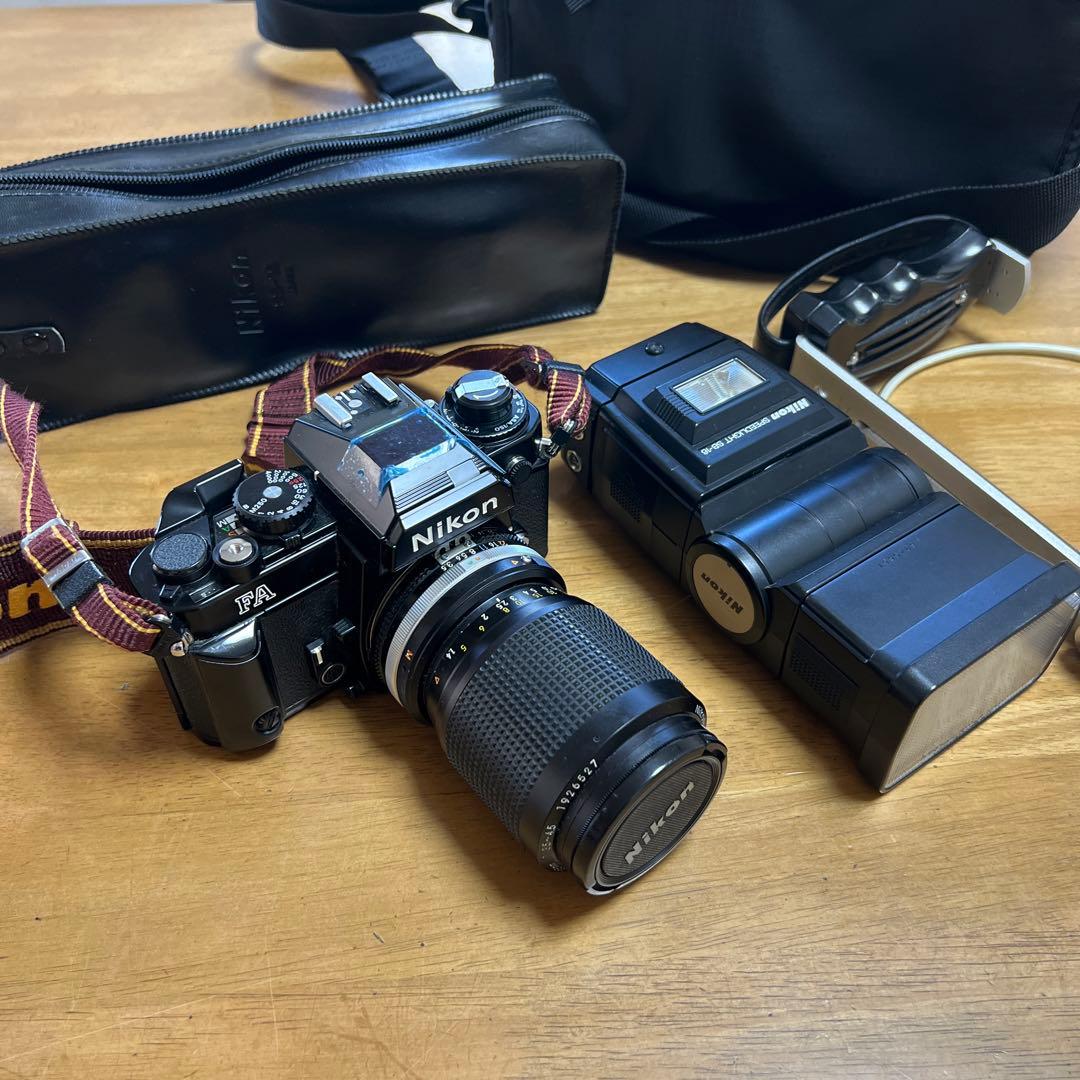 Nikon ニコン　FA フラッシュ　レンズ　フィルム　美品　バック　ケース　革