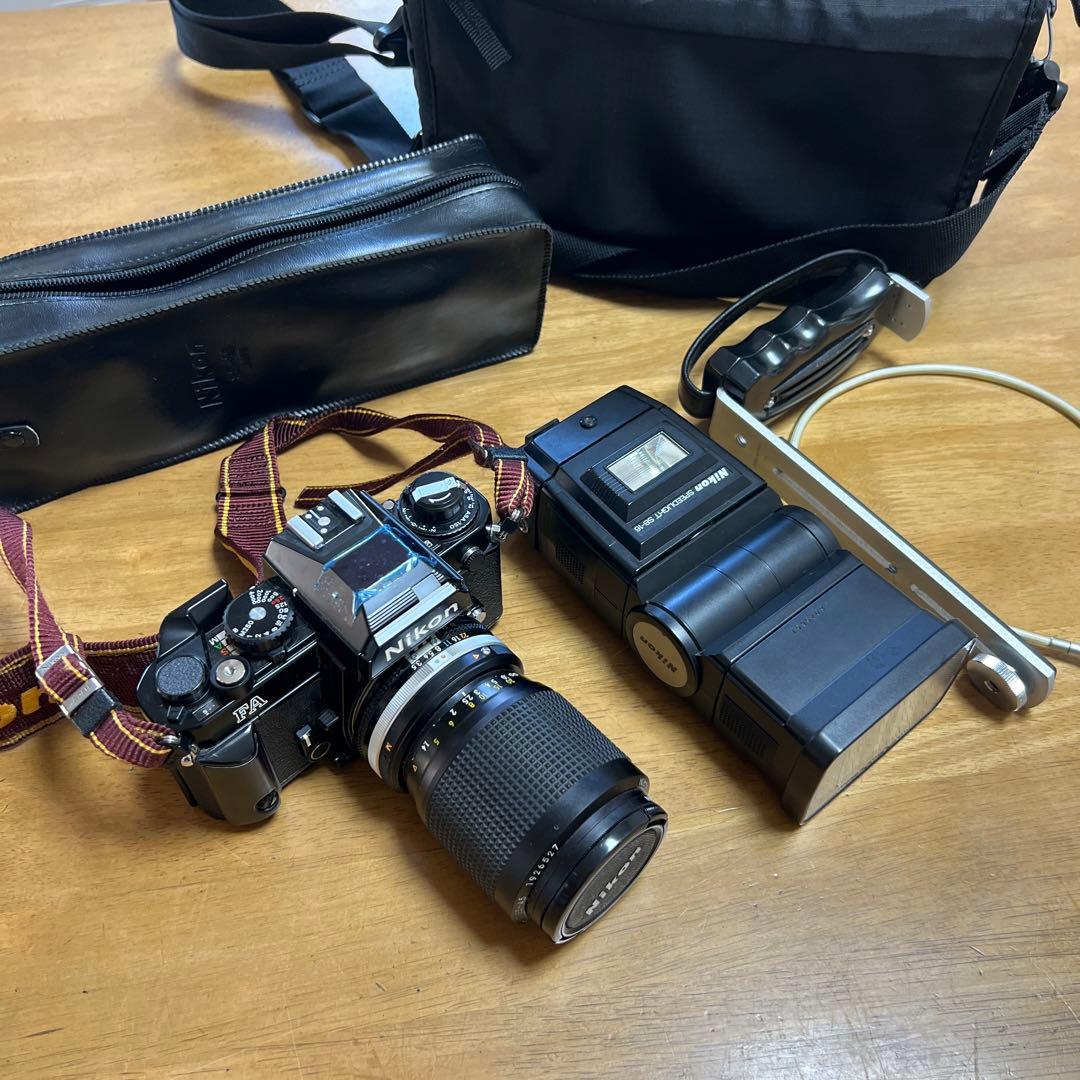 Nikon ニコン　FA フラッシュ　レンズ　フィルム　美品　バック　ケース　革