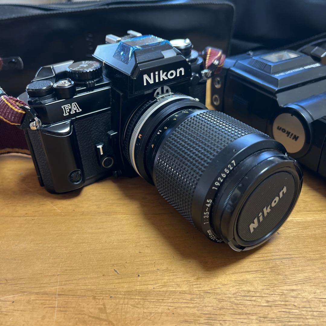 Nikon ニコン　FA フラッシュ　レンズ　フィルム　美品　バック　ケース　革