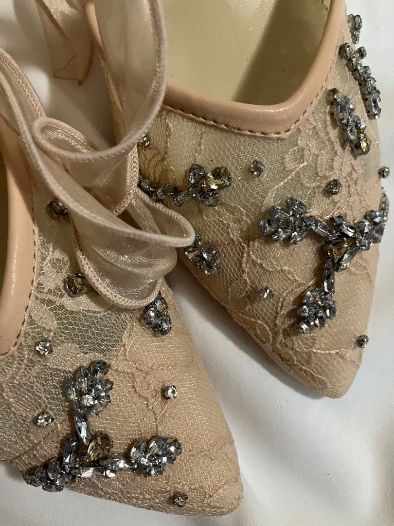 ランダ　RANDA ビーズ　2way ミュール　L ピンク　20th 20周年