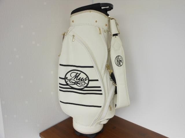 M・Uスポーツ　キャンバス風キャディバッグ　アイボリー　63,800円