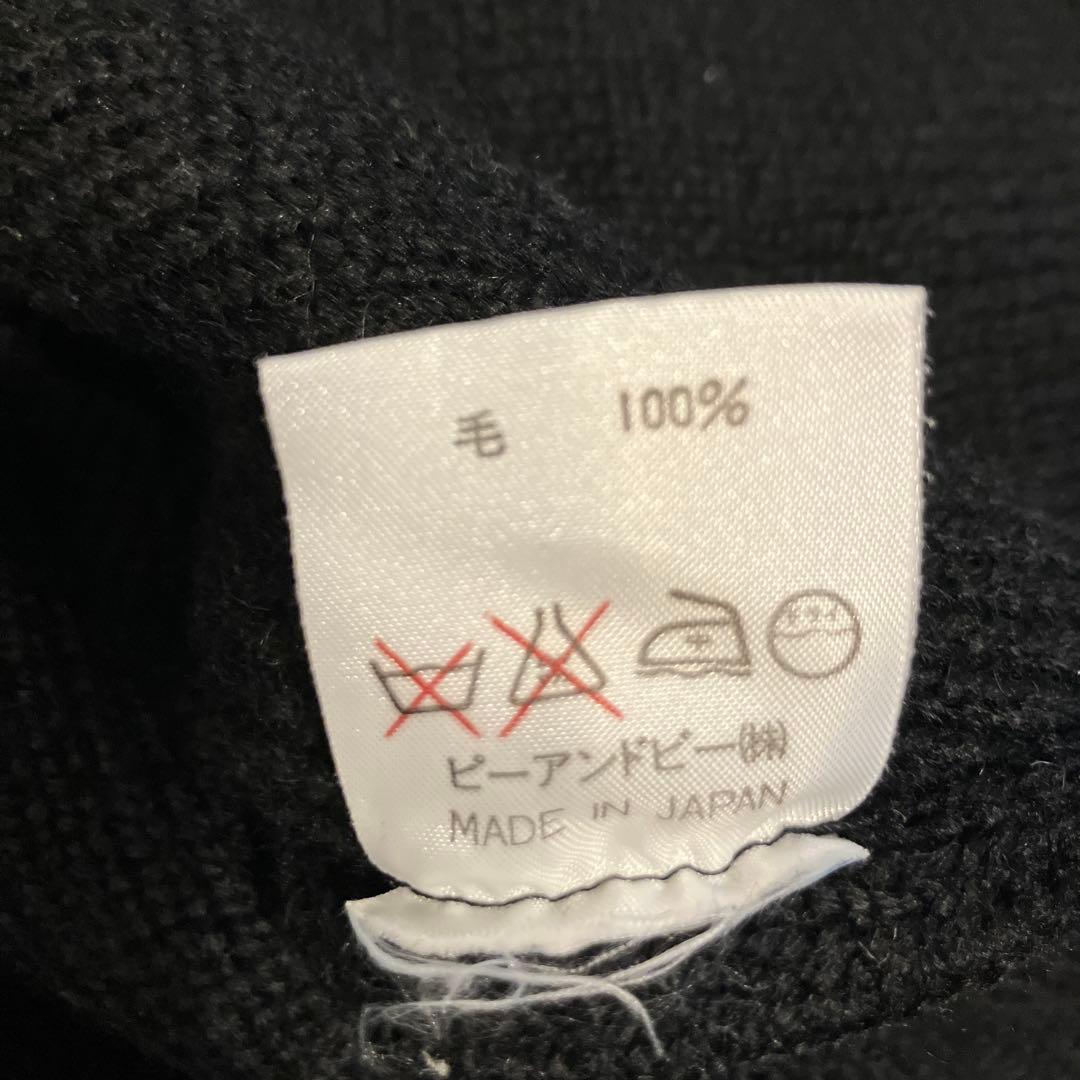 希少 Lサイズ　美品 古着 80's プレイボーイ ウール ニット セーター 黒