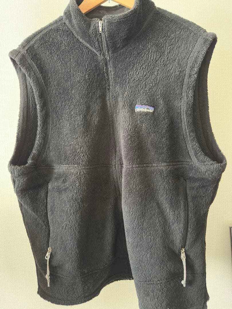 90s USA製　patagonia フリースベスト XL 黒