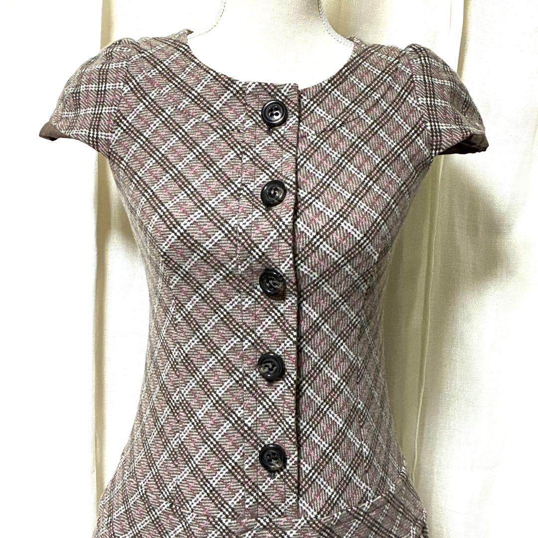 バーバリーブルーレーベル ミニワンピース ノバチェック 吉川ひなのさん着用