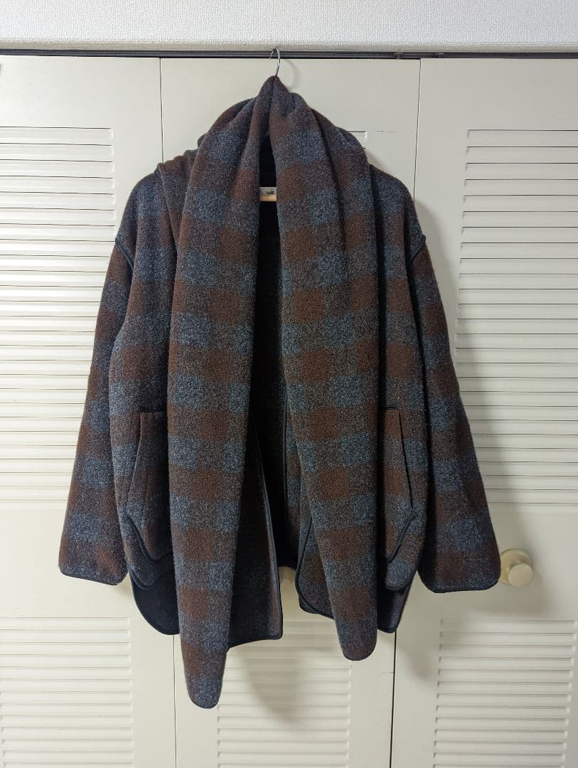 unfil　アンフィル　3WAYウールモッサジャケット　ブラウン