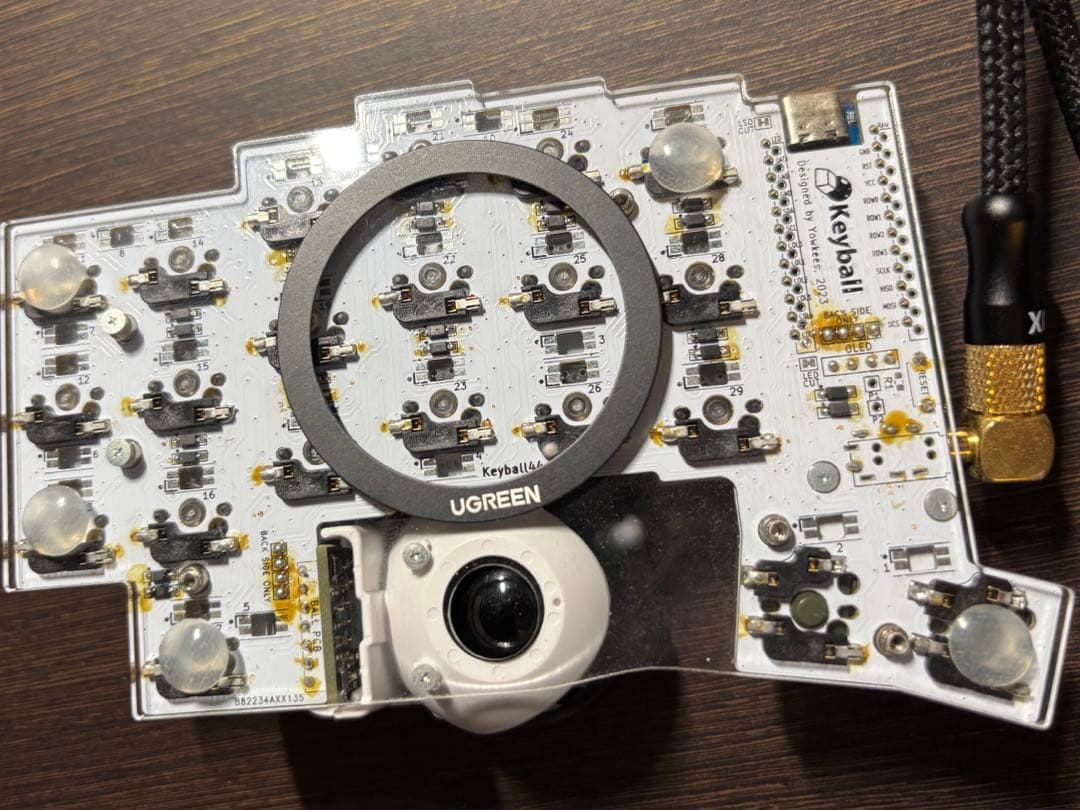 【美品/値下げ中】Keyball44 静音,magsafeカスタム