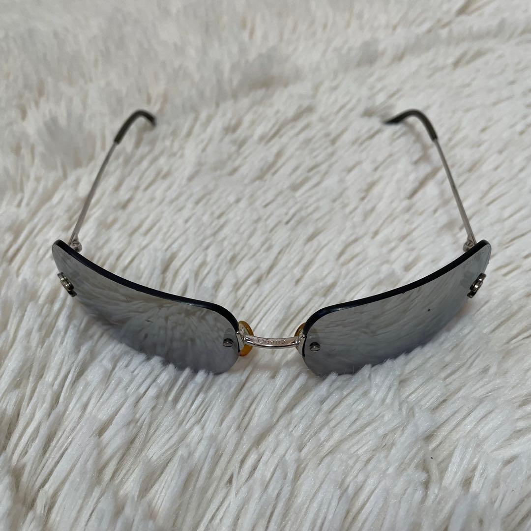 希少 シャネル 4017 ココマーク リムレス サングラス シルバー 62□17