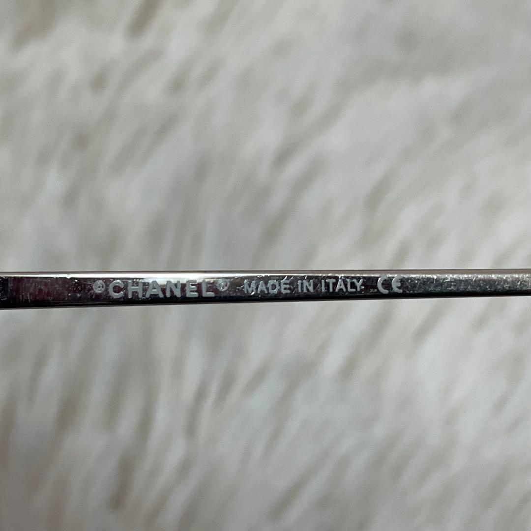 希少 シャネル 4017 ココマーク リムレス サングラス シルバー 62□17