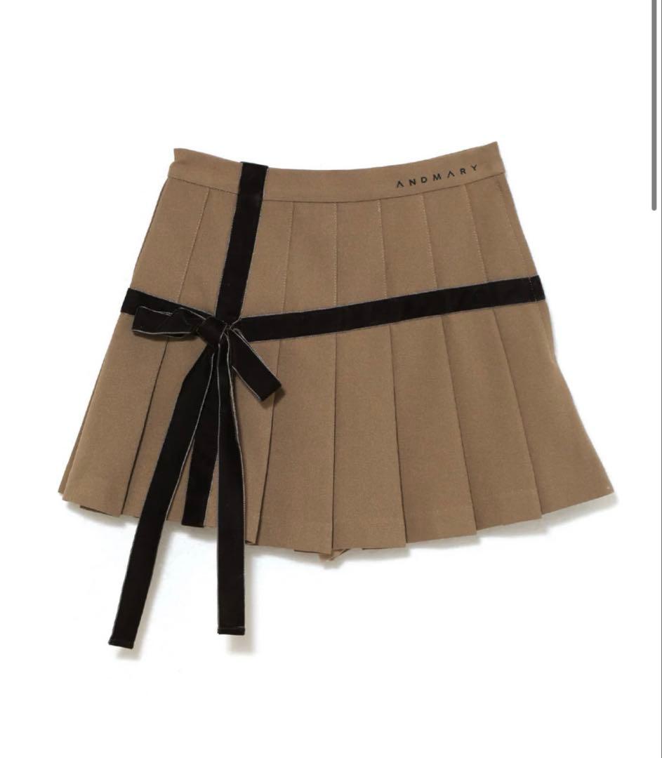 あ*す様 valentine ribbon mini skirt beige